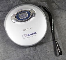 VTG Sony D-EJ611 CD Walkman G Protection Discman Portable Silver Tested Works