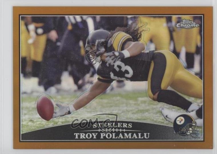 2009 Topps Chrome Copper Refractor 329/649 Troy Polamalu #TC44 HOF 0j3l