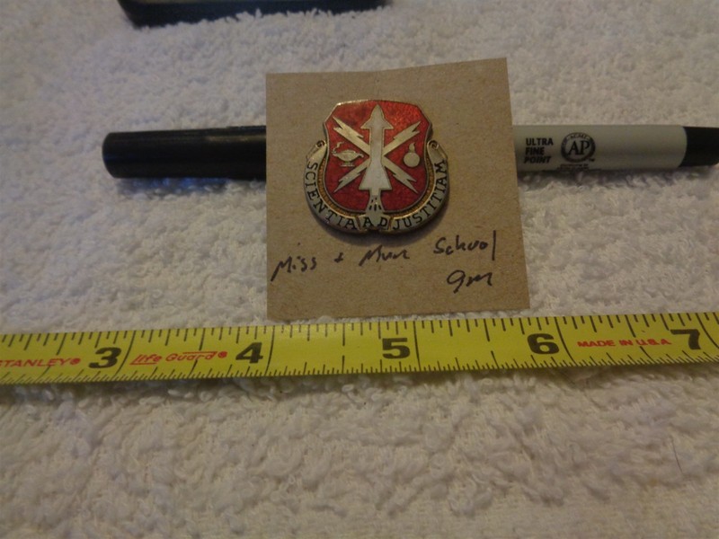 Missile & Munitions School 9M Unit Crest, DI, DUI (DRAW#Z2)
