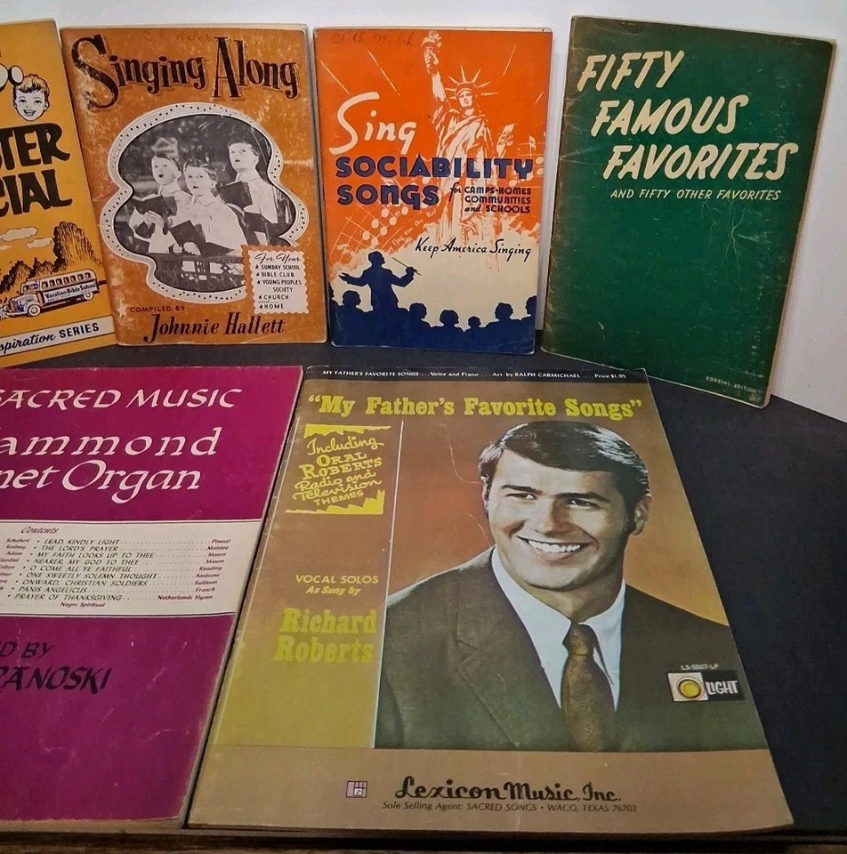 Hymns Gospel Lot of 11 Piano Organ Books Sheet Music Church Devotional Antique G - Image 3 of 4