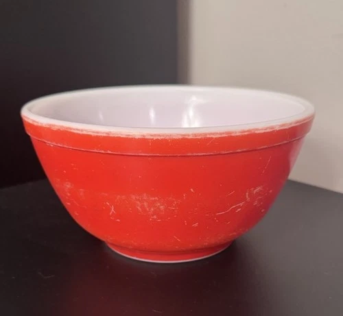 Vintage PYREX Primary Mixing Bowl red