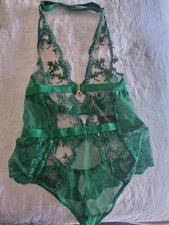 Honey Birdette Laura Emerald Bodysuit Medium