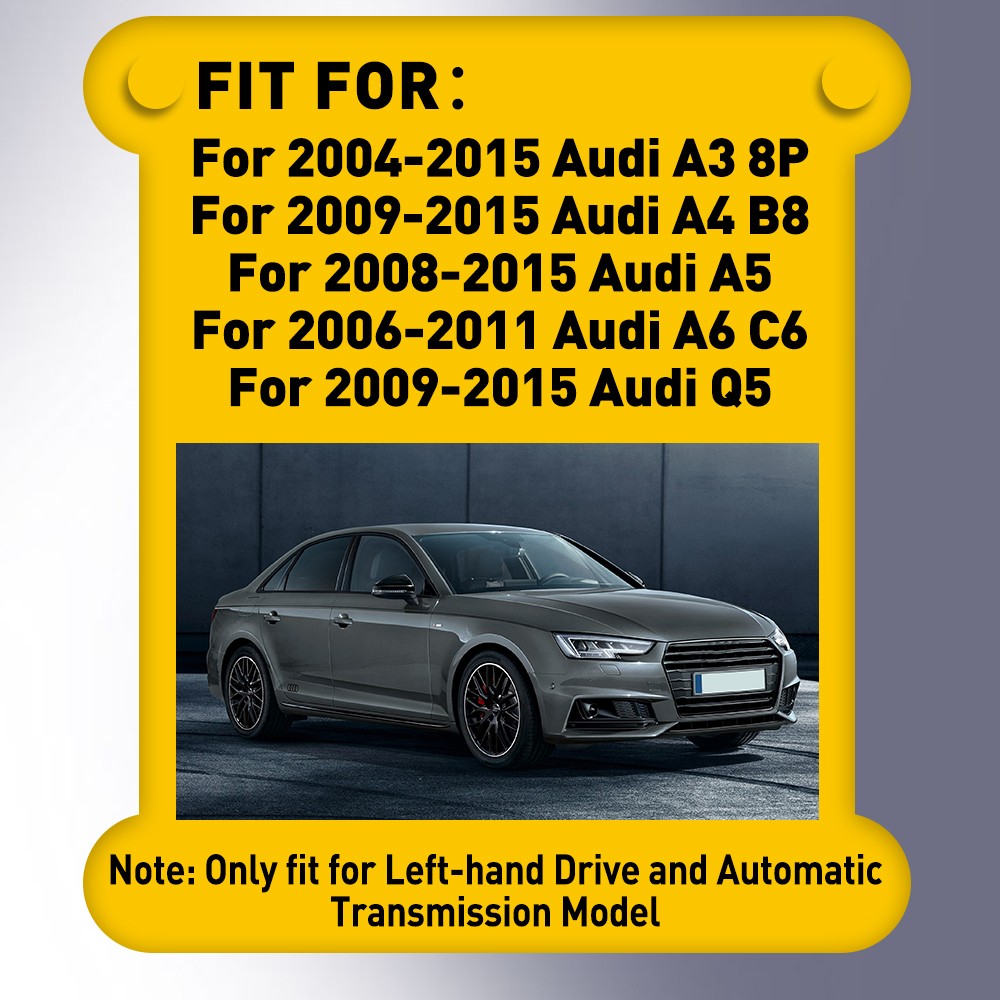 Gear Shift Knob Shifter Leather Gaiter Boot Cover Black Fit Audi A4 A5 A6 Q5 Q7