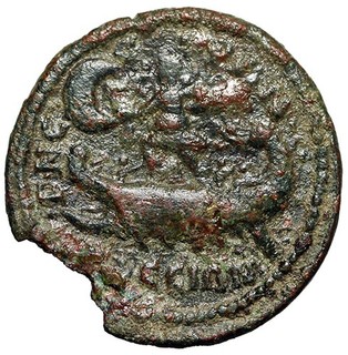 RARA Grande Moneta Provinciale Romana con COA Iside Pharia su Gallea Certificata EFESOS