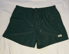 Bather Swim Trunks Mens XL Green Lined Swim Shorts 5" Inseam Retro Beach
