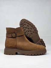 Steve Madden Maezy Upper Brown Leather Women's Size 9 M Boots New