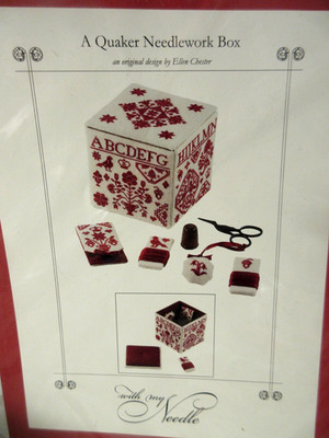 With My Needle A QUAKER NEEDLEWORK BOX  Ctd Cross Stitch Pattern