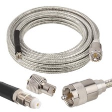 CB Coax Cable 15ft,Low Loss RG8X Stranded Core CB Antenna Cable with PL-259 a...