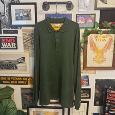 Vintage Reebok Golf Long Sleeve Polo Shirt Size extra Large, striped, super soft