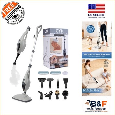 Lightweight 12-in-1 Steam Mop for Hardwood & Tile Floors   Ultimate Hygiene Tool