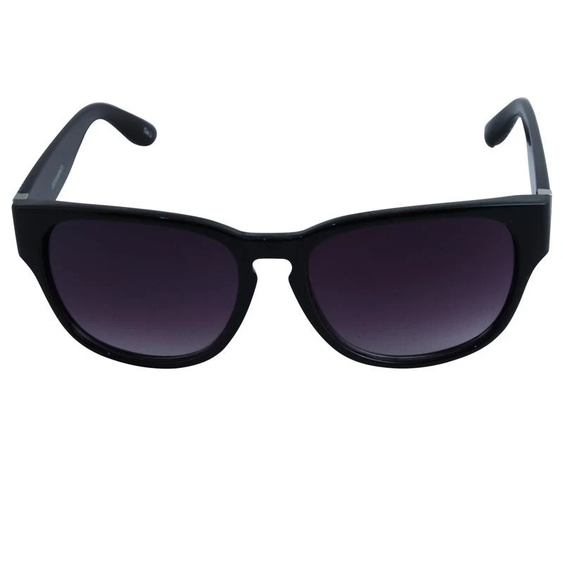 Lunettes de soleil rétro Rayures jusqu'au bord noir et blanc - Photo 1/1