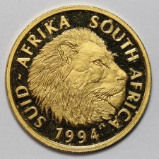 1994 South Africa 1 oz Gold Proof Natura - Lion Coin - Suid-Afrika 999.9 Fine Au 5699.99 per troy oz