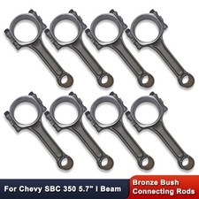 For Chevy SBC 350 Connecting Rods 5140 I Beam Bronze Bush 5.700" 2.100" .927"