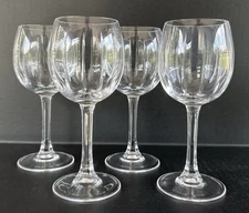 Royal Crystal Rock Line Wine Glasses 6 5/8" Set of 4