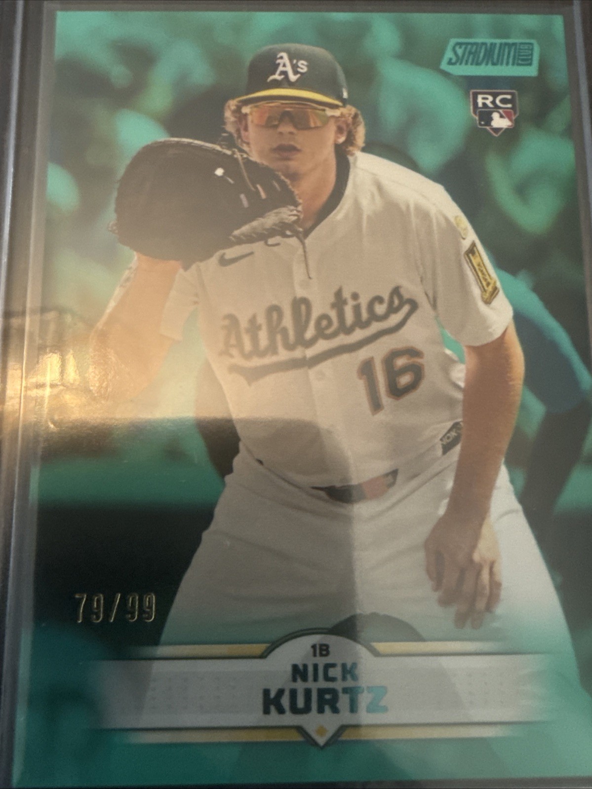 2025 Topps Stadium Club - Nick Kurtz #9 Turquoise Foil /99 (RC)