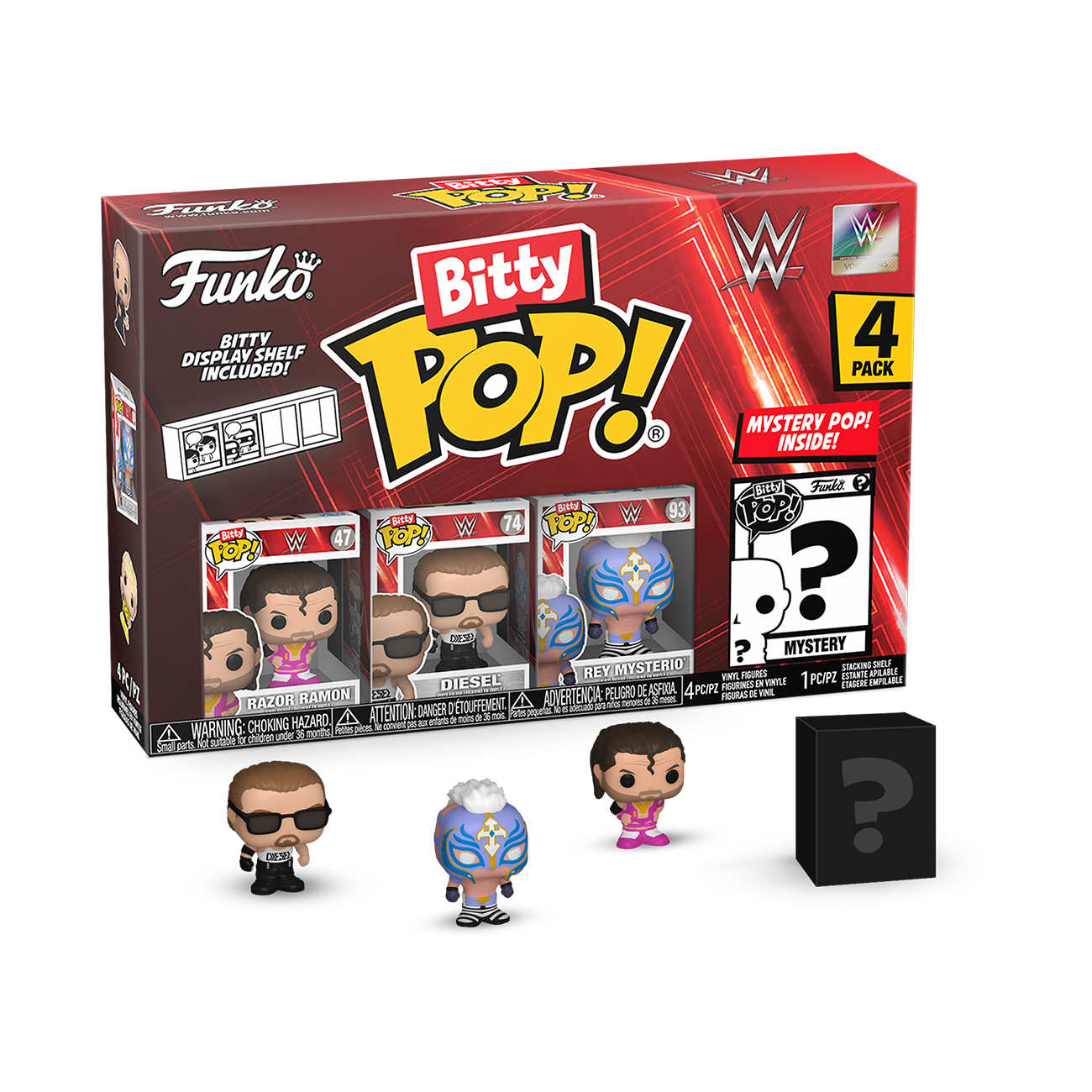 Funko Bitty POP! WWE Razor Ramon 4-pack Vinyl Figures New