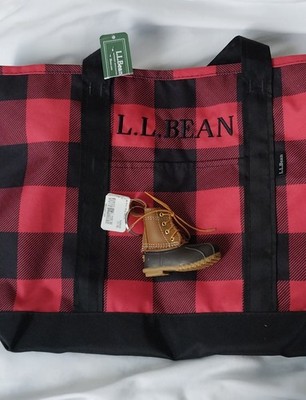 LL Bean Tote Buffalo Check plus Boot Keychain
