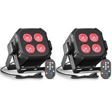 Mini Stage Lights, Corded 4 8w Par Lights, Lightweight RGBW 4 in 1 Stage Li...