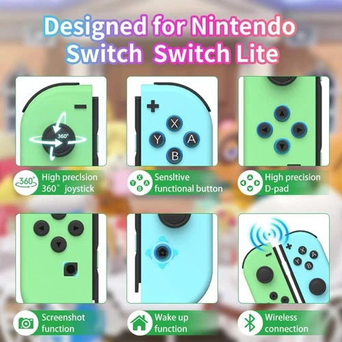 Für Nintendo Switch JoyCon Controller Konsole 1 Paar Wireless Gamepad L&R - Bild 14 von 45