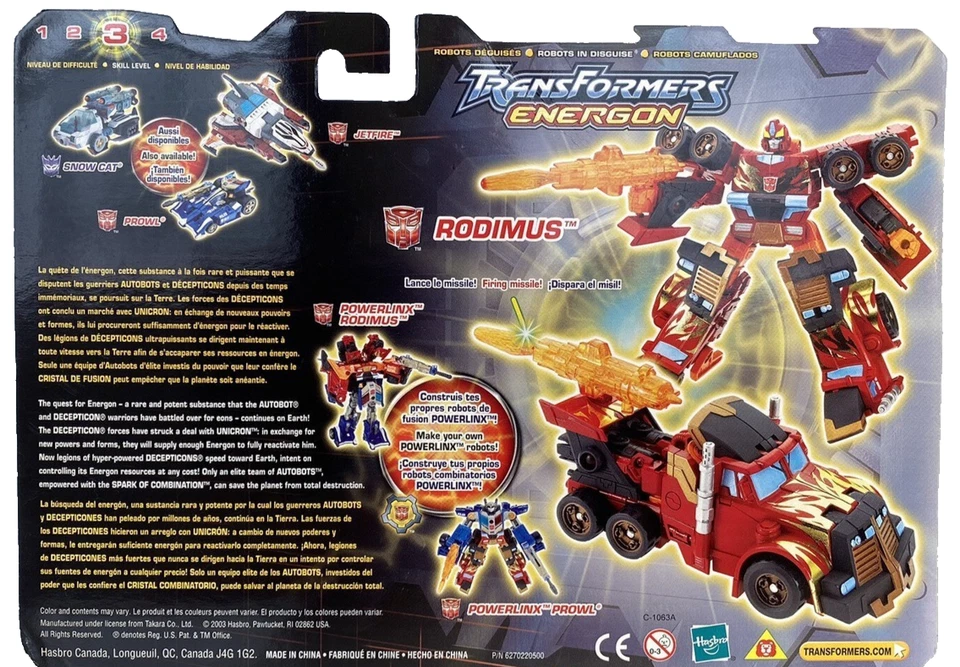 Transformers Energon RODIMUS New Factory Sealed Robots in Disguise 2003 AUTOBOT - Image 2 of 2