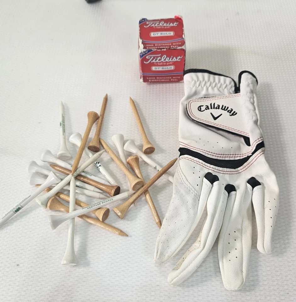 Wilson Profile Youth Golf Bag Stand 4-Way Blue Black Gray w/ Glove & Tees - Image 2 of 4