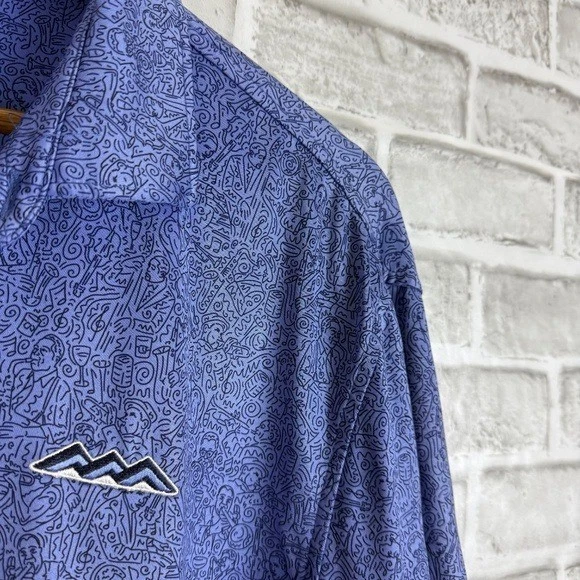 Polo de golfe Peter Millar Summer Comfort Desert Mountain Jazz AOP MÉDIO elástico - Imagem 3 de 4