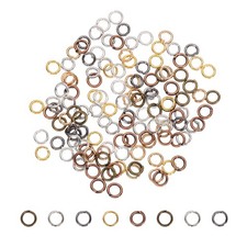 200 Pcs Open Jump Rings 4mm Split Metal Ring 0.7mm Thick Connect Mixed Colors
