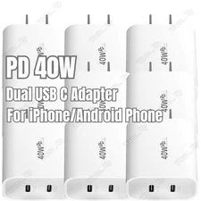 For iPhone iPad Android PD 40W Type C Power Adapter USB C Fast Charger Block Lot