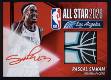 2025-26 Topps NBA Collect '26 All-Star RED Pascal Siakam. Auto Patch SP. DIGITAL