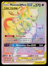 Mewtwo & Mew GX 242/236 Holo Rainbow Rare Unified Minds Pokemon Card