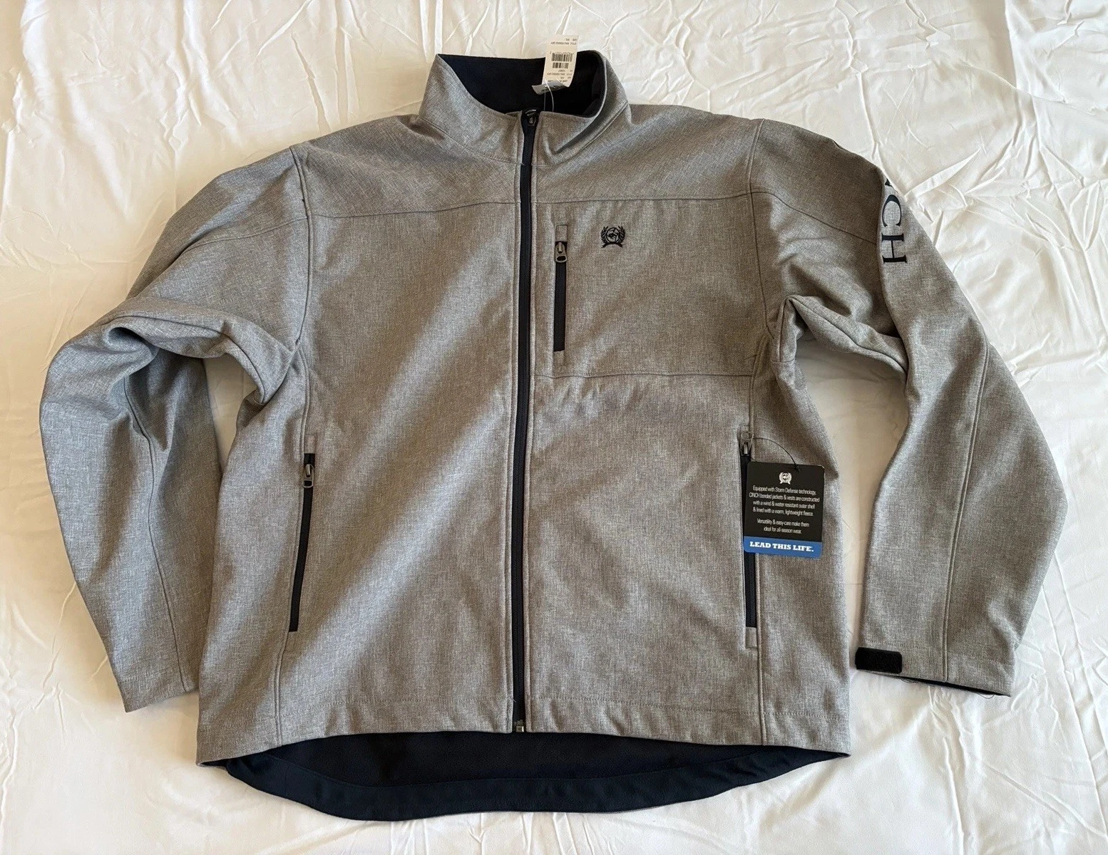 Cinch Mens Softshell Coat Jacket Double Grey 2XL Western Cowboy Bonded Logo NWT
Opens in a new windo