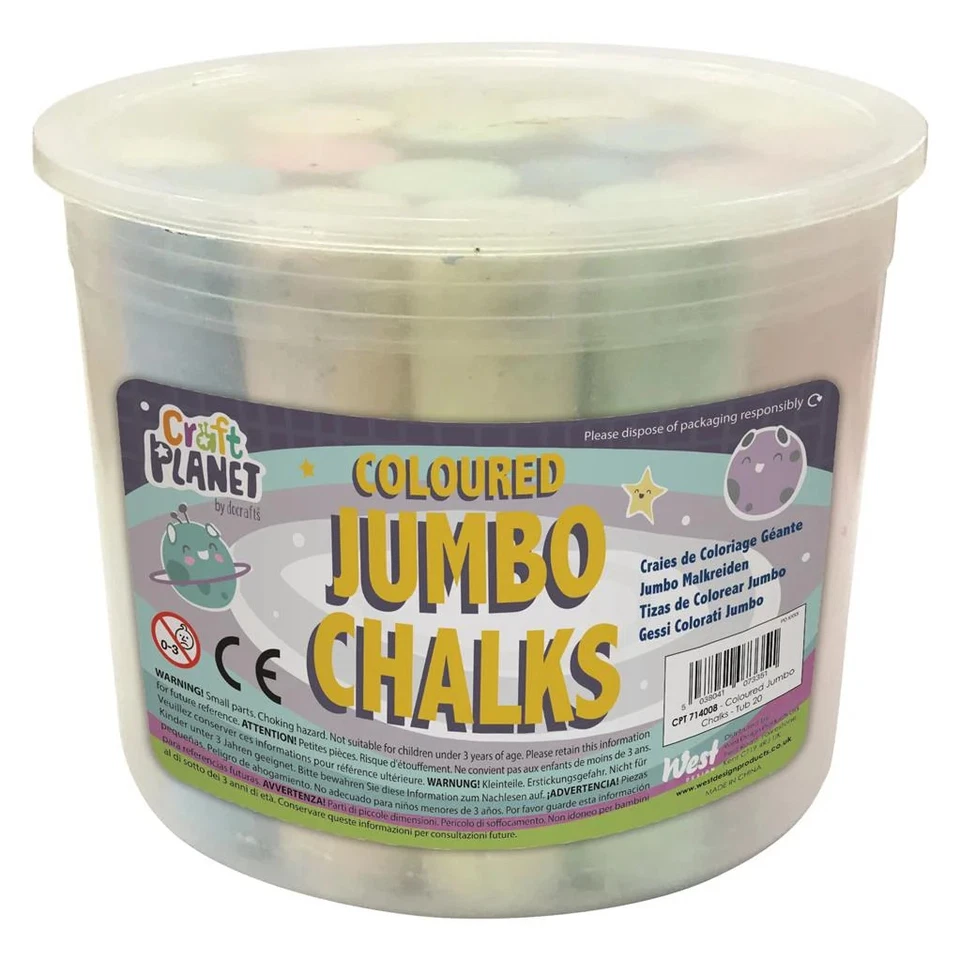 Craft Planet Jumbo farbige Kreiden in Wanne (20 Stück) - Bild 1 von 1