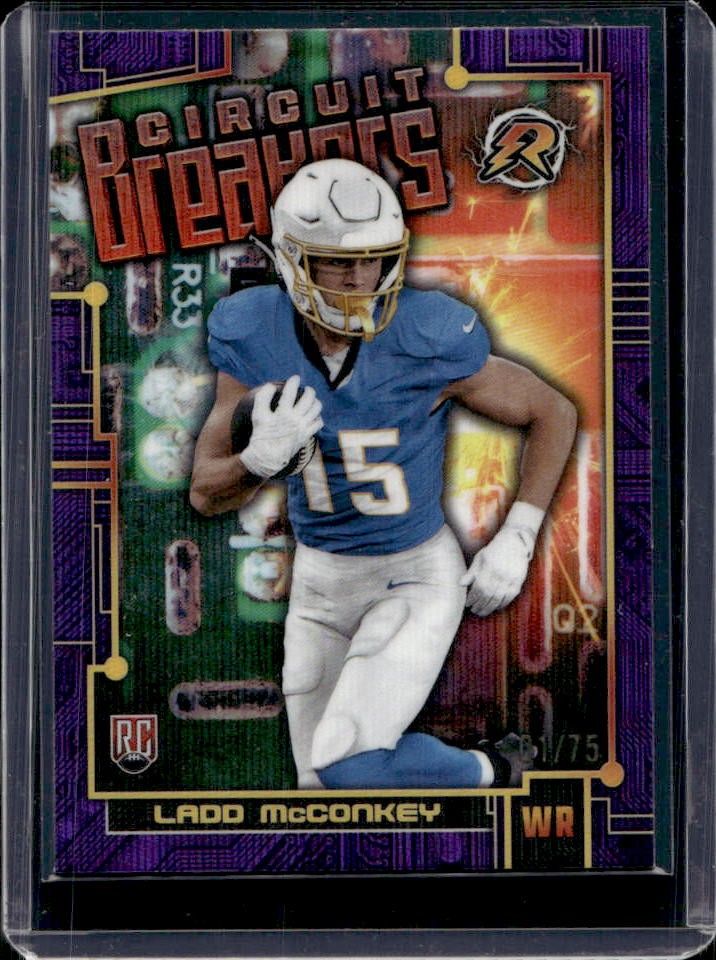 2024 Topps Resurgence Ladd McConkey Circuit Breakers Purple Surge RC #1/75