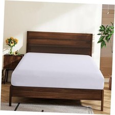 Full Size 100 Egyptian Cotton Fitted Sheets 600 Thread 1-Pack Full Solid-white
