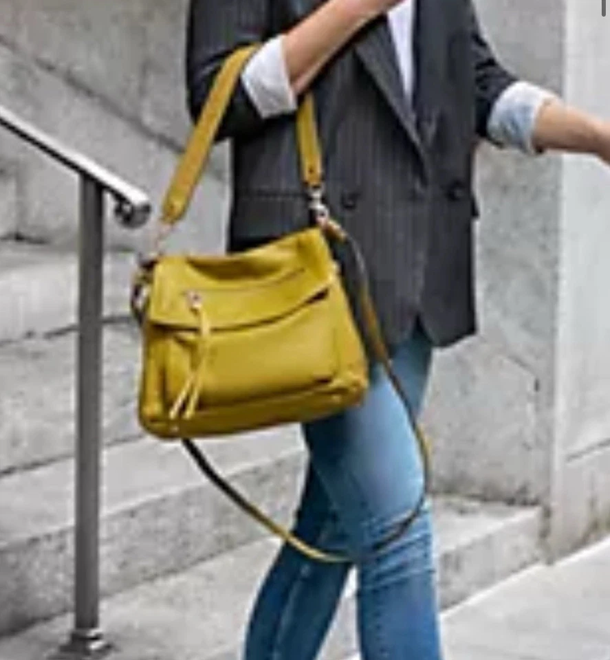 Aimee Kestenberg Leather Shoulder Bag Fifth Avenue Bag Cumin A619728 NEW - Image 2 of 4