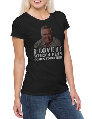 Hannibal Damen T-Shirt A Bus Van Car Cigar Team B.A. Murdock TV Mad John Smith