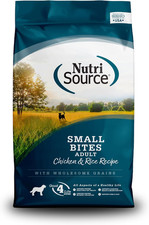 Adult Dry Dog Food, Small Bites, Chicken and Rice, 12LB