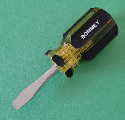 NOS NEW Vintage Bonney Tools USA 1/4'' Flat Tip Slotted Head Screwdriver S01 3I