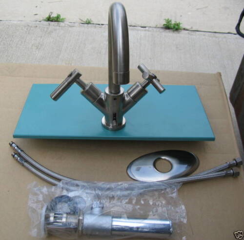 New Tosca Visentin RUB12PVDNB Lavatory Faucet Brushed Nickel Finish - Picture 1 of 5