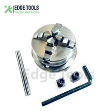 Self Centering Chuck 65mm  4 Jaws T nuts M 14 X 1 And Back Plate  EDGE TOOLS