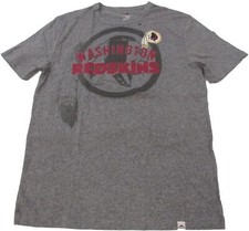 New Washington Redskins Mens M-L-XL-2XL Heathered Gray Majestic Blend Shirt