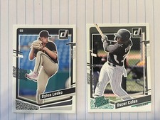 Dylan Lesko Oscar Colas 2023 Donruss Padres White Sox Both Cards
