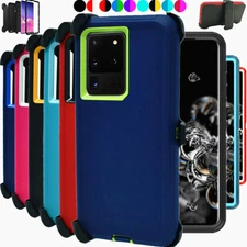 For Samsung Galaxy S20+ Plus 5G Shockproof Heavy Duty Case with Belt Clip