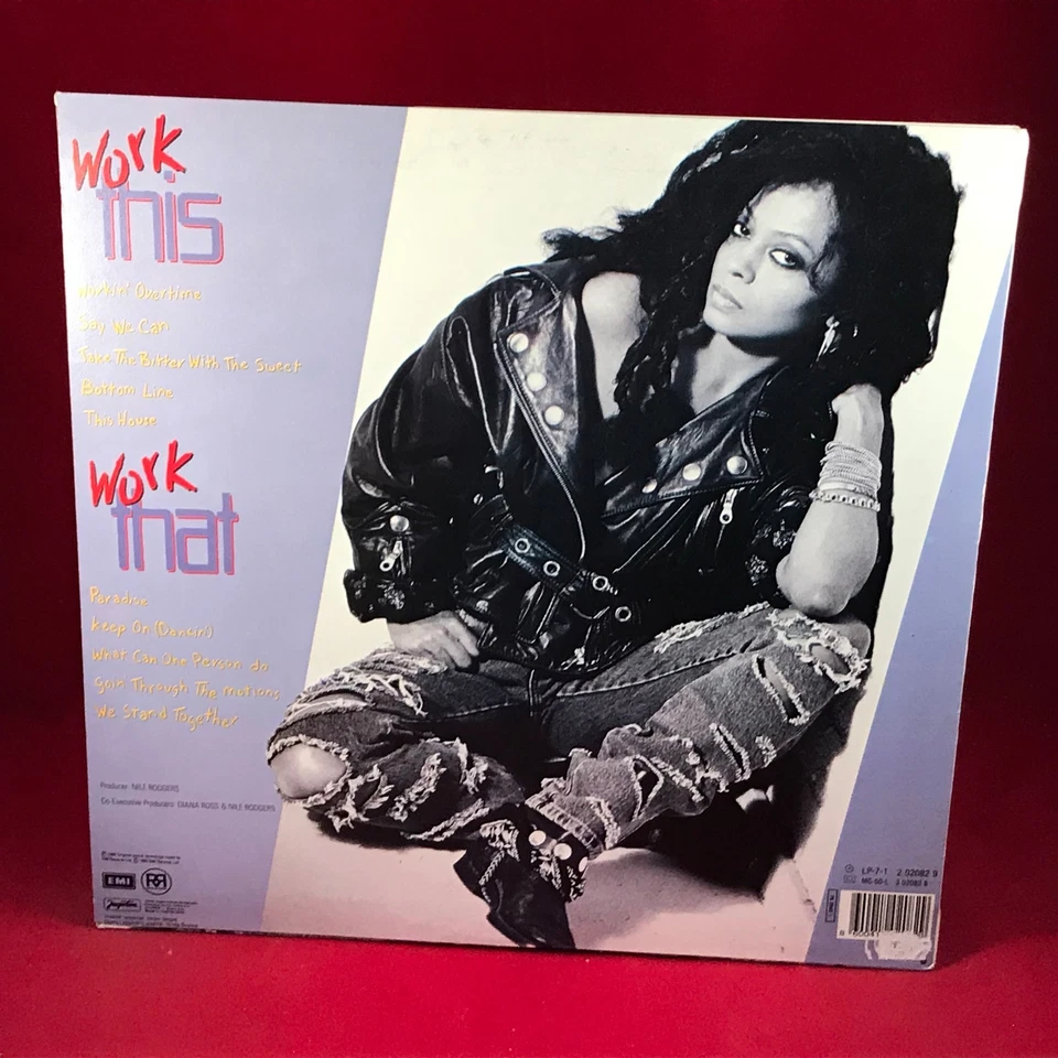 DIANA ROSS Workin' Overtime 1989 UK Vinyl LP + INNER Capitol record - Image 2 of 2