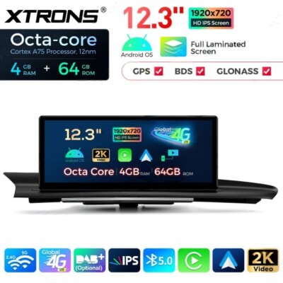 12.3'' 8 Core Android Car Stereo 4G LTE 64GB GPS Navigation AUDI A6 A7 C7 MIB2----