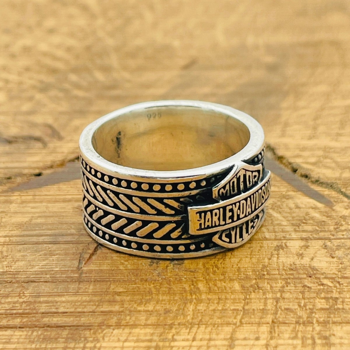 80s HARLEY DAVIDSON SILVER 925 リング Harley Davidson Ring 925 Sterling Silver Ring Motorcycle
