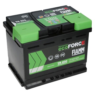 12V 60Ah 600A/EN Fiamm EcoForce EFB TR600 Autobatterie für Start Stop Fahrzeuge