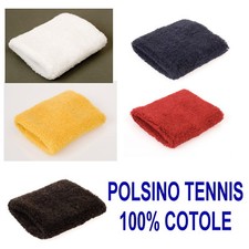 POLSINO Tergisudore ELASTICO in SPUGNA TENNIS SPORT 100% COTONE ROSSO BLU GIALLO