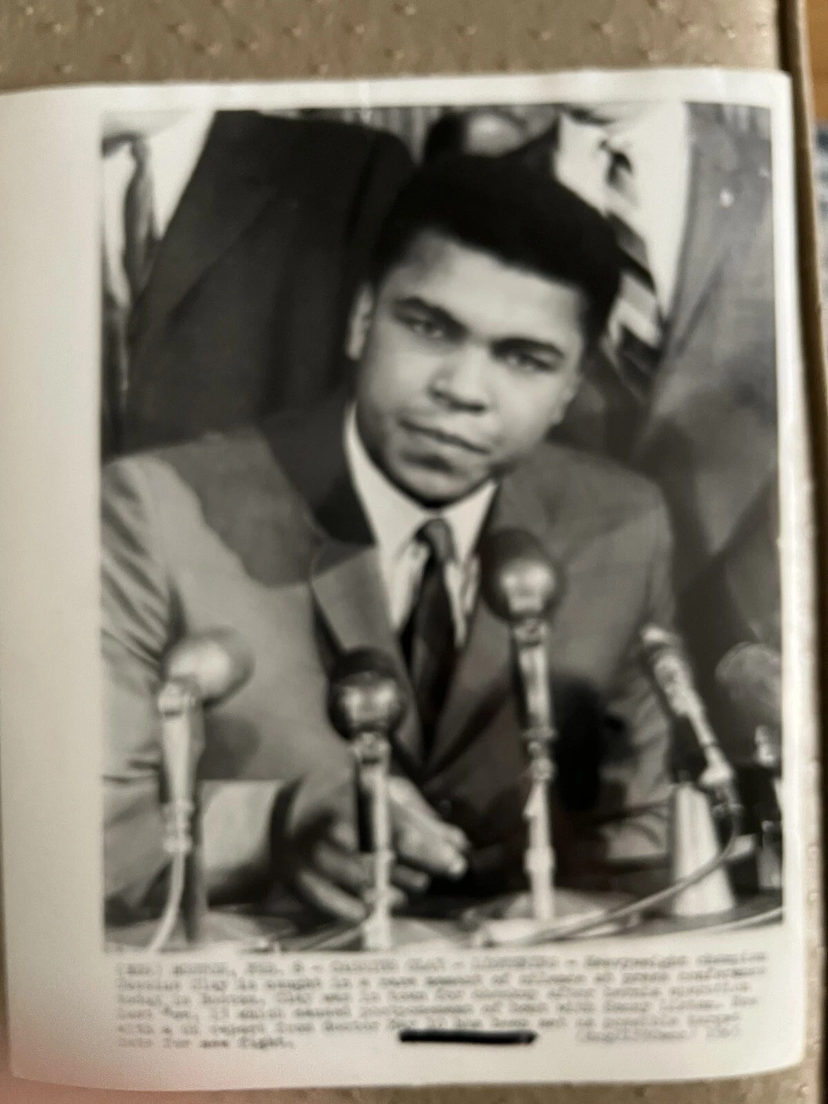 Muhammad Ali Sonny Liston Original Press Wire Photo 1965 Title Fight - 画像2/8