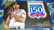 2019 TOPPS SERIES 2 150 YEARS OF BASEBALL MEDALLION J. VERLANDER GOLD VARITATION